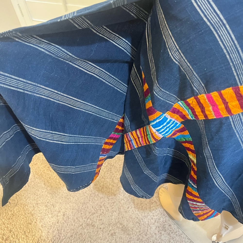 Vintage Guatemalan wrap overlapping  Cotton Handmade‎ MIDI Skirt Western Boho OS - Picture 6 of 9